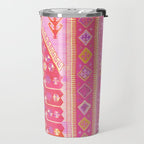 Persian Rug Shades of Pink Travel Mug Gallery Image 2