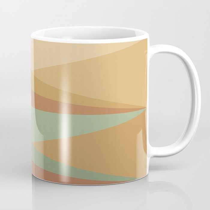 Geometric Triangles XII Earthy Rustic Coffee Mug Gallery Image 1