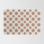 Polka Dots Variable Pattern 1 Inspired by PANTONE 17 1230 Color of the Year Mocha Mousse Rug Gallery Image 2
