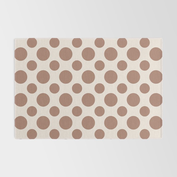 Polka Dots Variable Pattern 1 Inspired by PANTONE 17 1230 Color of the Year Mocha Mousse Rug Gallery Image 2