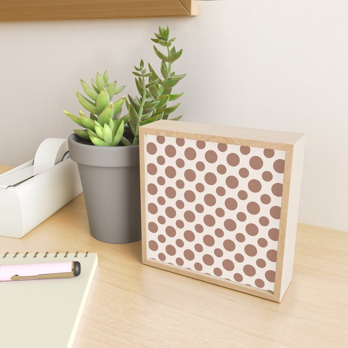 Polka Dots Variable Pattern 1 Inspired by PANTONE 17 1230 Color of the Year Mocha Mousse Mini Art Print Gallery Image 2