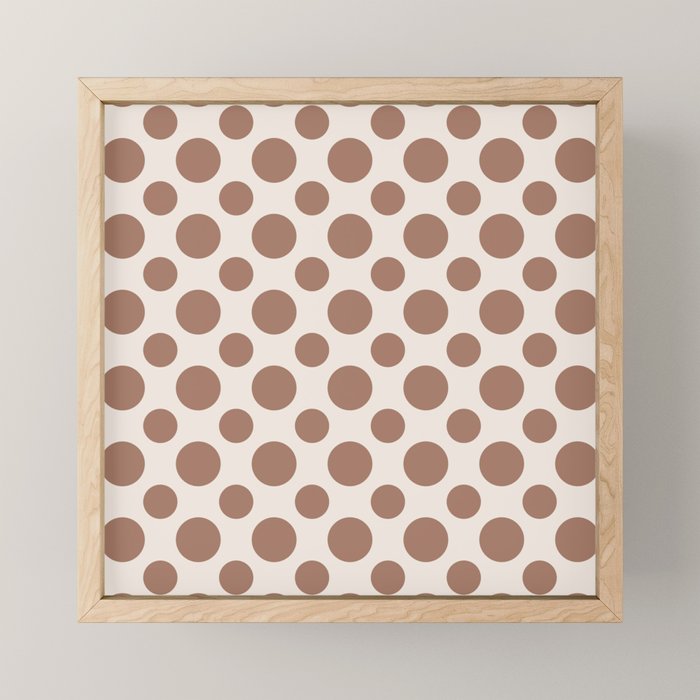 Polka Dots Variable Pattern 1 Inspired by PANTONE 17 1230 Color of the Year Mocha Mousse Mini Art Print Gallery Image 1