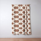 Polka Dots Variable Pattern 1 Inspired by PANTONE 17 1230 Color of the Year Mocha Mousse Window Curtain Gallery Image 3