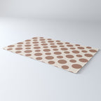 Polka Dots Variable Pattern 1 Inspired by PANTONE 17 1230 Color of the Year Mocha Mousse Rug Gallery Image 3