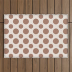 Polka Dots Variable Pattern 1 Inspired by PANTONE 17 1230 Color of the Year Mocha Mousse Outdoor Rug Gallery Image 1