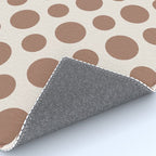 Polka Dots Variable Pattern 1 Inspired by PANTONE 17 1230 Color of the Year Mocha Mousse Rug Gallery Image 4