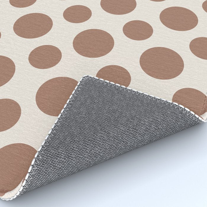 Polka Dots Variable Pattern 1 Inspired by PANTONE 17 1230 Color of the Year Mocha Mousse Rug Gallery Image 4