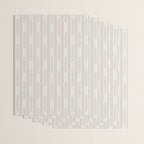 Minimalist Geo Chain Neutral Vertical  Stripe Pattern in Mushroom Beige and Cream Wrapping Paper Gallery Image 3