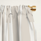 Minimalist Geo Chain Neutral Vertical  Stripe Pattern in Mushroom Beige and Cream Window Curtain Gallery Image 2