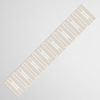 Minimalist Geo Chain Neutral Vertical  Stripe Pattern in Mushroom Beige and Cream Table Runner Gallery Image 3