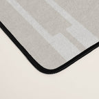 Minimalist Geo Chain Neutral Vertical  Stripe Pattern in Mushroom Beige and Cream Desk Mat Gallery Image 4