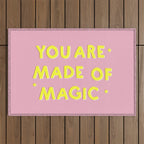 YOU ARE MADE OF MAGIC - typography Outdoor Rug Gallery Image 1
