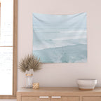 Tiny Surfers from the Sky, Lima, Peru Wall Tapestry Gallery Image 2