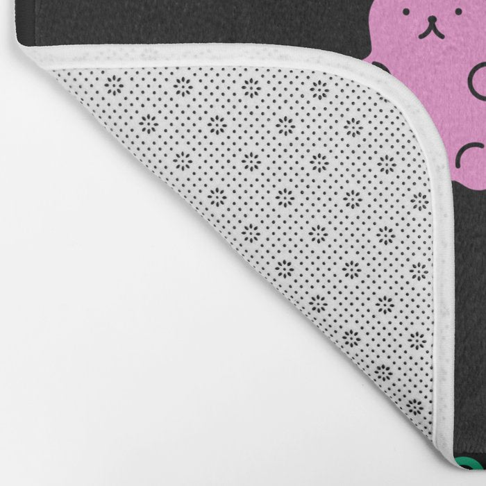 Colorful candy bear pattern art Bath Mat Gallery Image 2