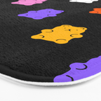 Colorful candy bear pattern art Bath Mat Gallery Image 3