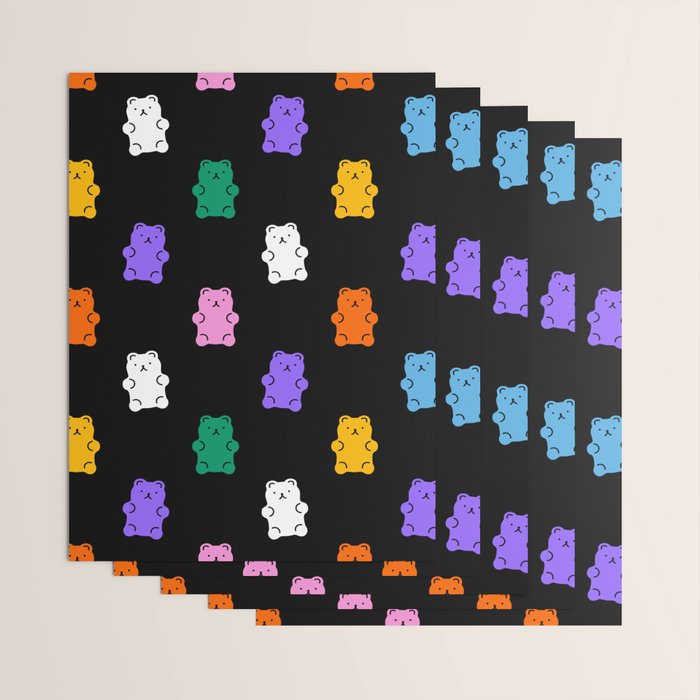 Colorful candy bear pattern art Wrapping Paper Gallery Image 3