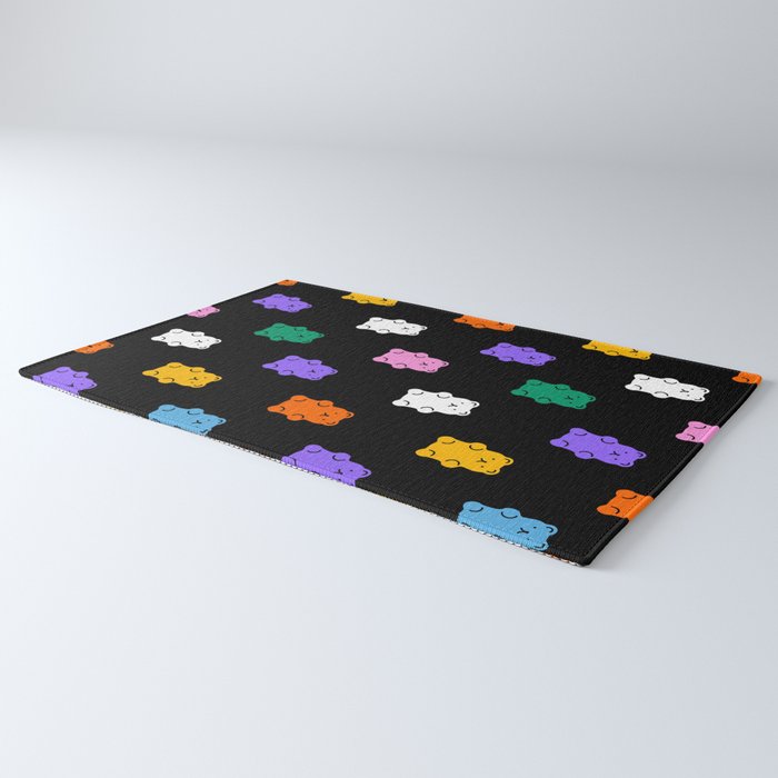 Colorful candy bear pattern art Rug Gallery Image 3