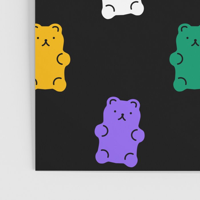 Colorful candy bear pattern art Poster Gallery Image 3