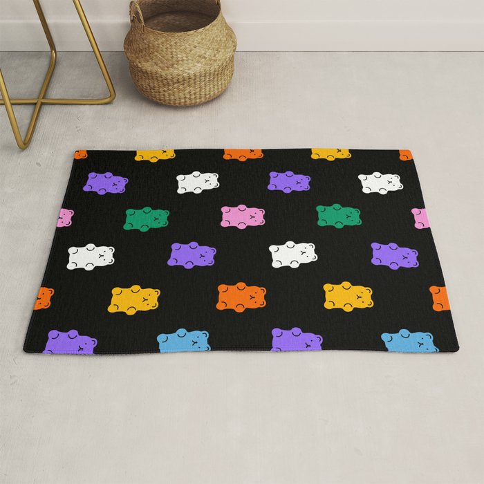 Colorful candy bear pattern art Rug Gallery Image 1