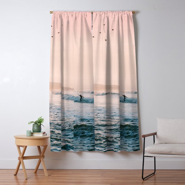 Sunset Surf Window Curtain Gallery Image 1