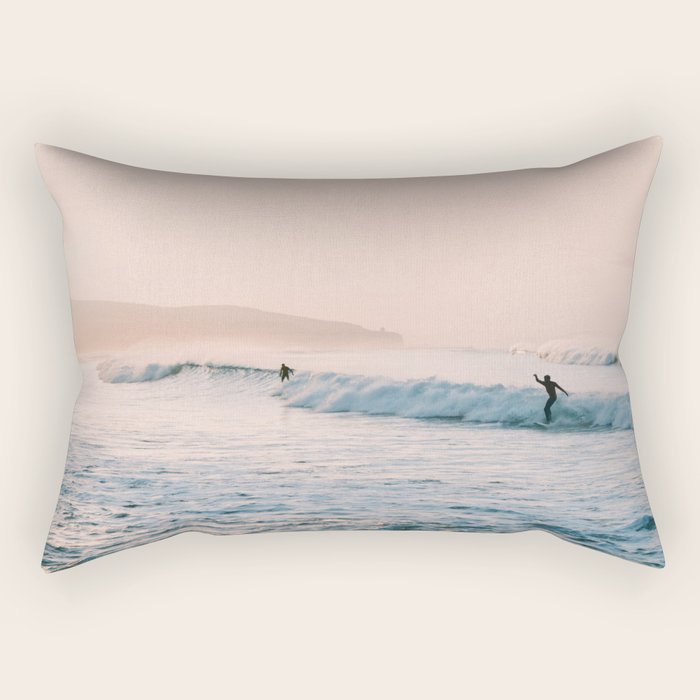 Sunset Surf Rectangular Pillow Gallery Image 1