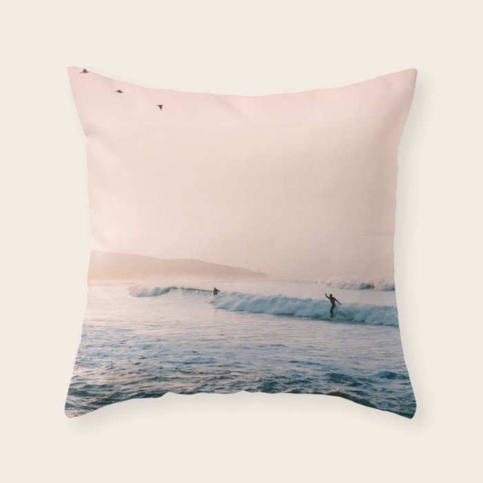 Sunset Surf Throw Pillow Gallery Image 6