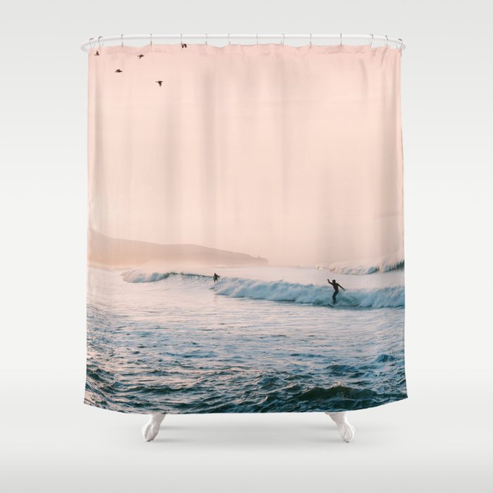 Sunset Surf Shower Curtain Gallery Image 1