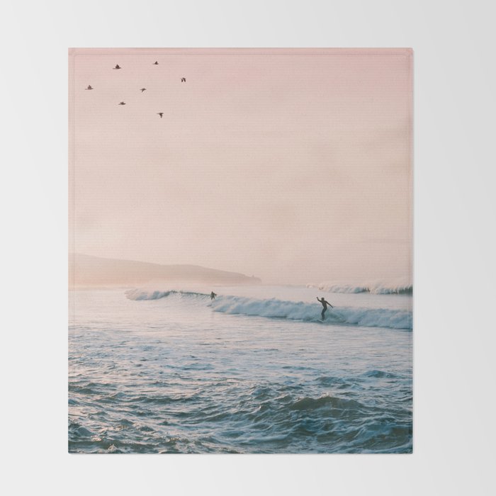 Sunset Surf Throw Blanket Gallery Image 2
