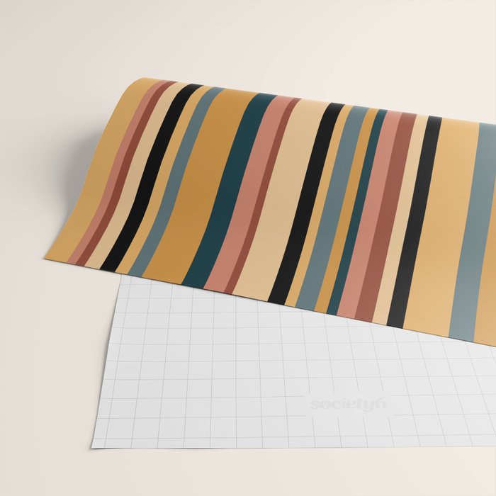 Classic Stripes X - Vintage Neutral Wrapping Paper Gallery Image 2