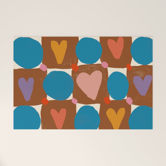 Hearts and Dots Welcome Mat Gallery Image 1