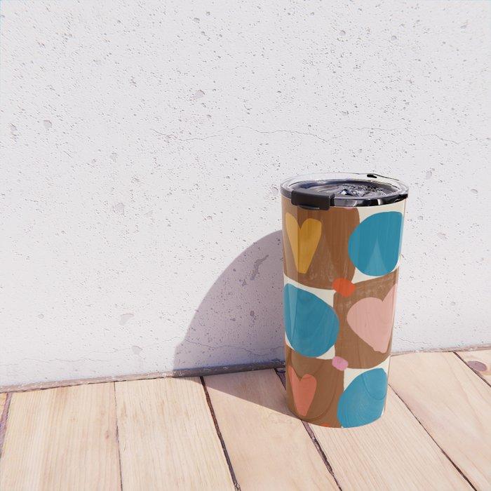 Hearts and Dots Travel Mug Gallery Image 4