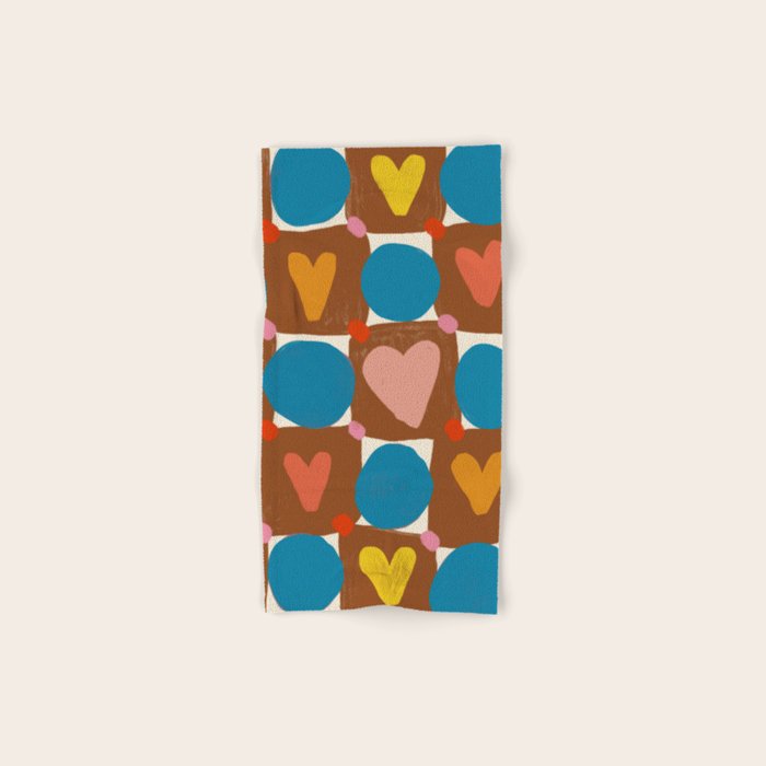 Hearts and Dots Bath Towel Gallery Image 1