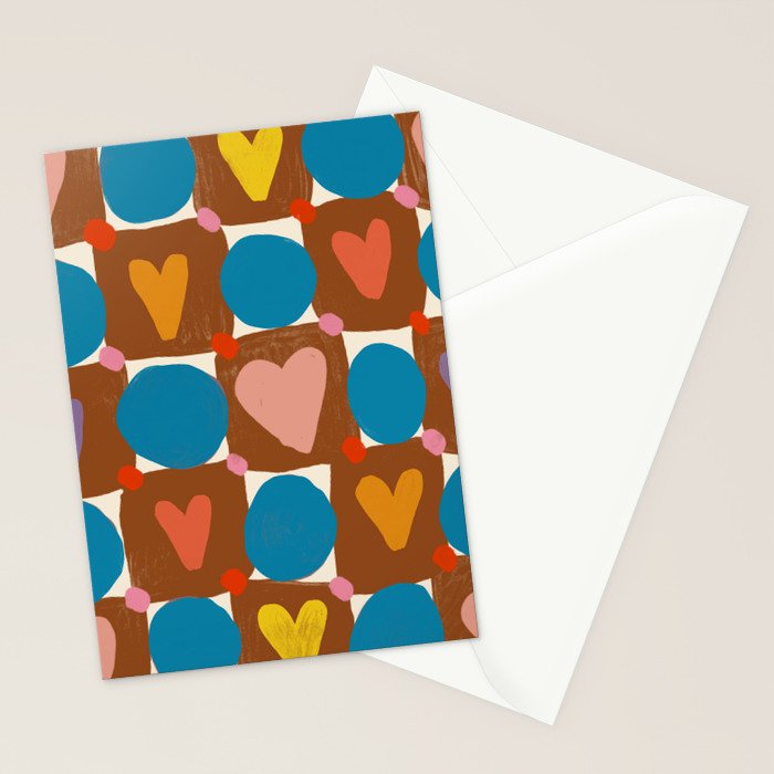 Hearts and Dots Stationery Card Gallery Image 2
