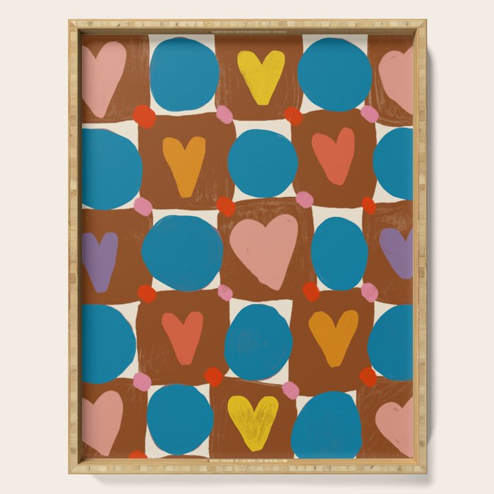 Hearts and Dots Serving Tray Gallery Image 1