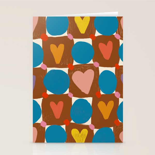 Hearts and Dots Stationery Card Gallery Image 2