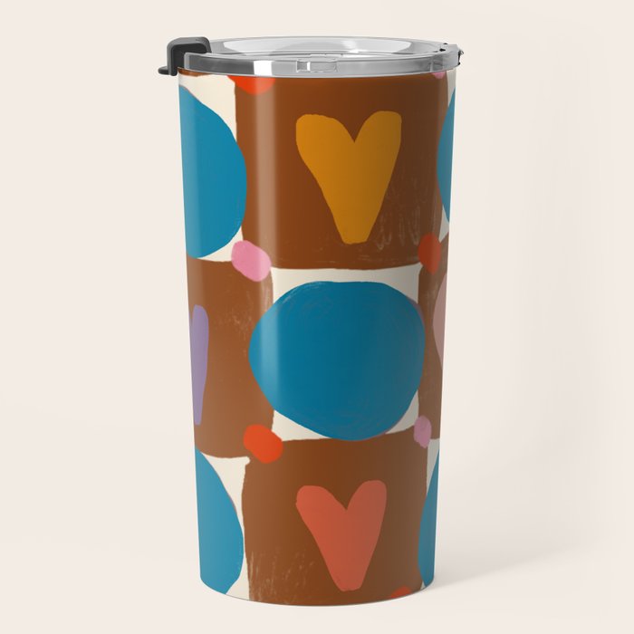 Hearts and Dots Travel Mug Gallery Image 3