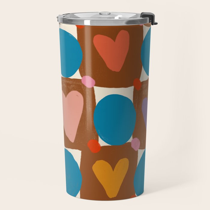 Hearts and Dots Travel Mug Gallery Image 2