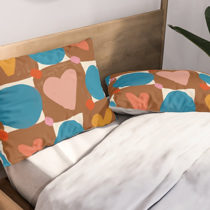 Hearts and Dots Pillow Sham Gallery Image 2