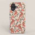 Chinese Tigers Retro Floral Pattern iPhone Case Gallery Image 1