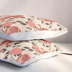 Chinese Tigers Retro Floral Pattern Pillow Sham Gallery Image 3