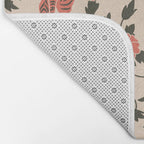Chinese Tigers Retro Floral Pattern Bath Mat Gallery Image 2