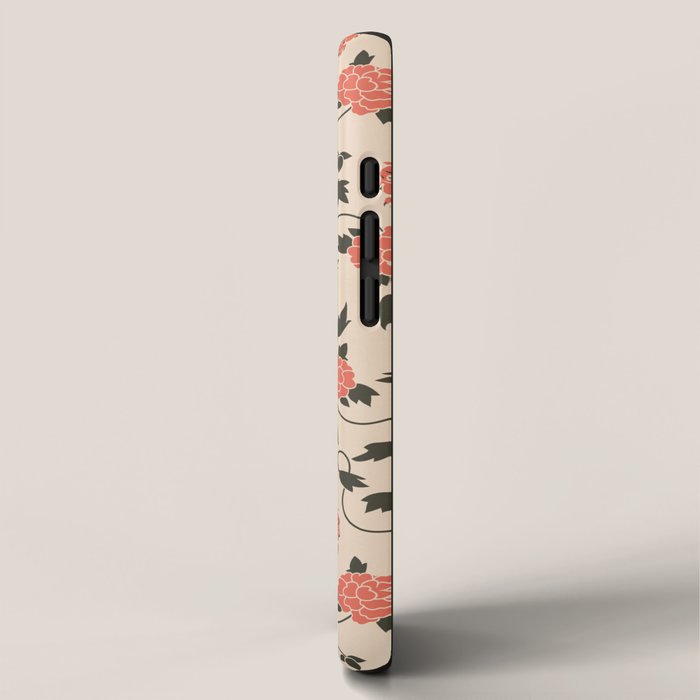 Chinese Tigers Retro Floral Pattern iPhone Case Gallery Image 2