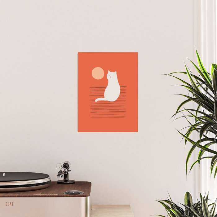 Abstraction minimal cat 31 relax day Poster Gallery Image 2