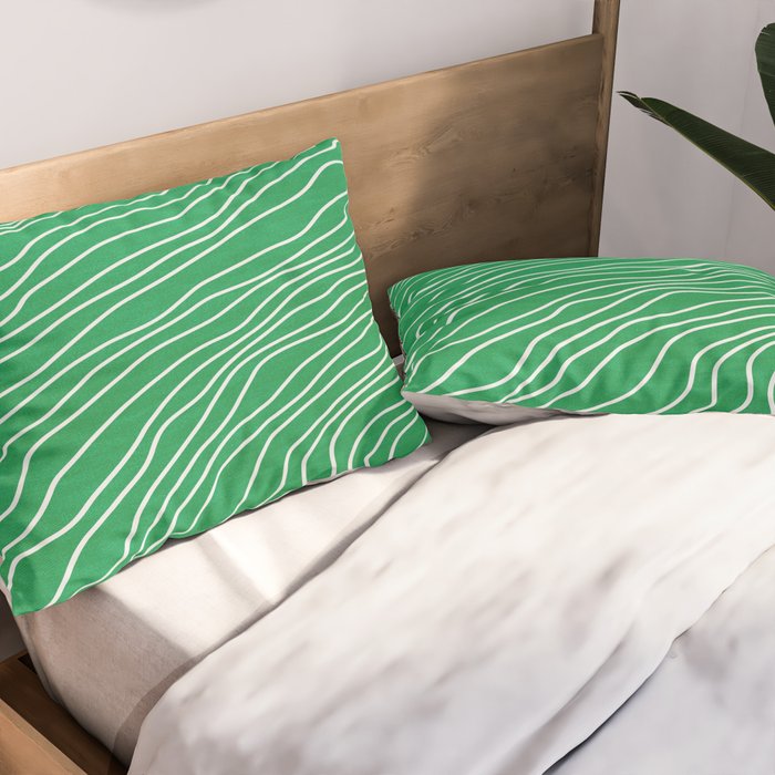 Strokes 04: Rain Forest Green Edition Pillow Sham Gallery Image 2