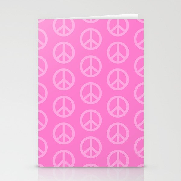 Peace Symbols - Pink Stationery Card Gallery Image 1