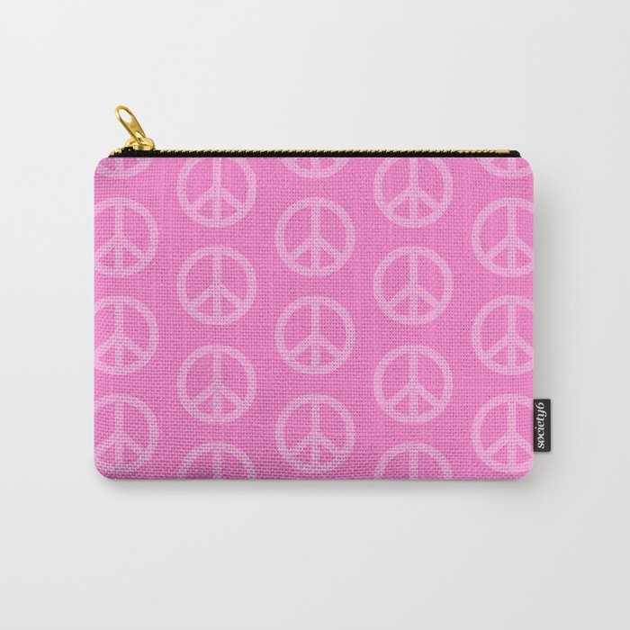 Peace Symbols - Pink Carry All Pouch Gallery Image 1