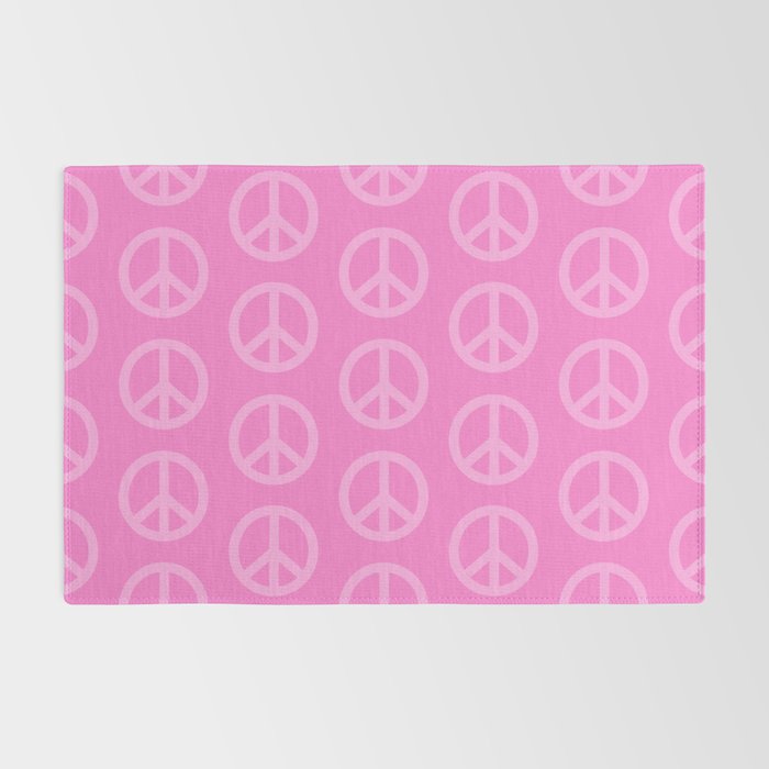 Peace Symbols - Pink Rug Gallery Image 2