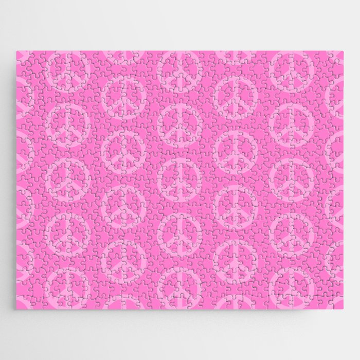 Peace Symbols - Pink Jigsaw Puzzle Gallery Image 1
