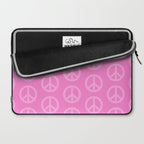 Peace Symbols - Pink Laptop Sleeve Gallery Image 2