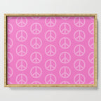 Peace Symbols - Pink Serving Tray Gallery Image 1